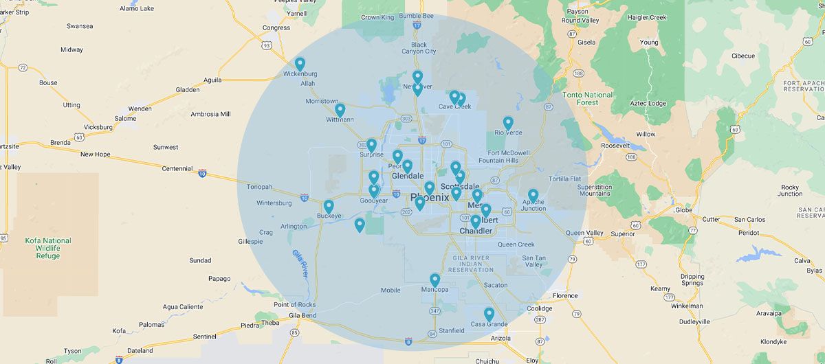 Pet Home Euthanasia area of service map
